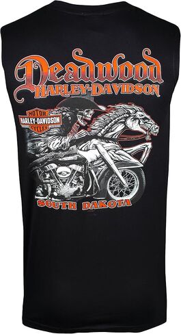 Harley-Davidson Deadwood Men's Skull Rider Sleeveless T-Shirt in Saudi Arabia