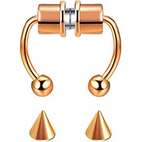 Fake Nose Ring Hoop Septum Nose Ring Horseshoe Stainless Steel Faux Fake Nose Septum Rings Non-Pierced Clip On Nose Hoop Rings in Saudi Arabia