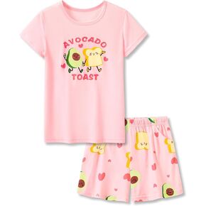 Tebbis TENDIN TIE صبغة/أفوكادو/كات بيجاماس من أجل Big & Teen Girls 2 قطعة ناعمة وقصيرة PJ مجموعة الحجم 6-18 in Kuwait