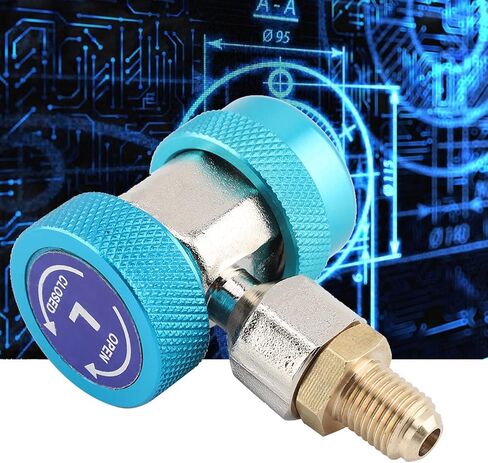 flexman R134A Air Conditioning Adapter, Adjustable Quick Couplers High Low AC Manifold Hose Conversion Kit Extractor Valve Core Sleeve for High Low Connector (Red high Pressure) in Saudi Arabia