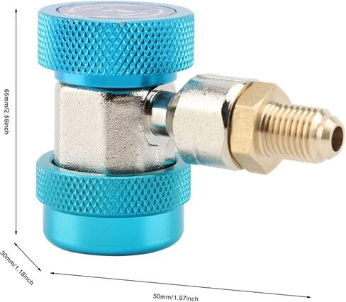 flexman R134A Air Conditioning Adapter, Adjustable Quick Couplers High Low AC Manifold Hose Conversion Kit Extractor Valve Core Sleeve for High Low Connector (Red high Pressure) in Saudi Arabia