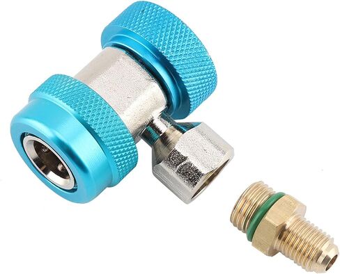 flexman R134A Air Conditioning Adapter, Adjustable Quick Couplers High Low AC Manifold Hose Conversion Kit Extractor Valve Core Sleeve for High Low Connector (Red high Pressure) in Saudi Arabia