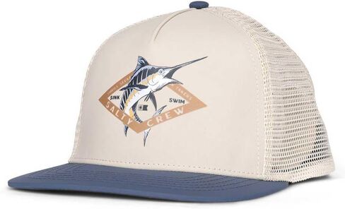 CREW SALTY BIG BOYS 'Diamond Marlin Trucker Hat - Oyster/Slate in Saudi Arabia