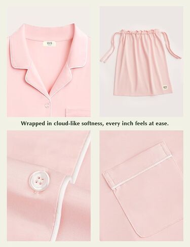 Premium Women's Nightgowns Button Down Sleepshirt Long Sleeve Notch Collar Boyfriend Nightshirt in Saudi Arabia