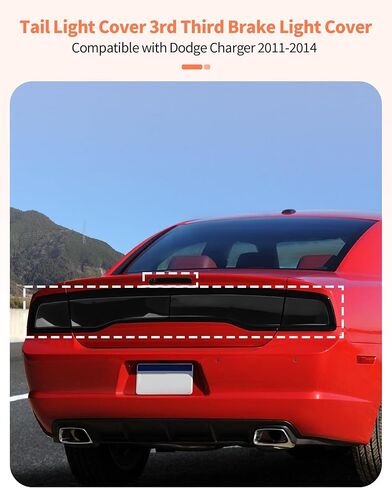 غطاء مصباح ضوء الذيل ثالث غطاء ضوء الفرامل الثالث ملاءمة لشاحن دودج 2011 2012 2013 2014 in Kuwait