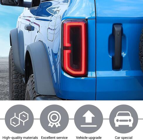 يغطي مصباح الذيل المدخن من Jecar إكسسوارات خارجية للفرامل المتوافقة مع Ford Bronco 2021-2023 in Saudi Arabia
