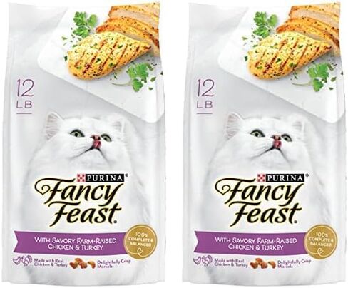 Purina Fancy Feast Dry Cat Food with Savory Chicken and Turkey - 12 lb. Bag in Kuwait