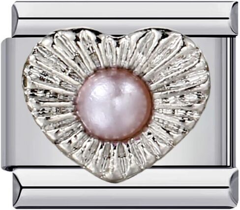 Mon & Sons Evil Eye Lucky Birthday USA Flag Pearl Camellia Flower 9mm Italian Charm Compatible With Nomination Bracelet in Saudi Arabia