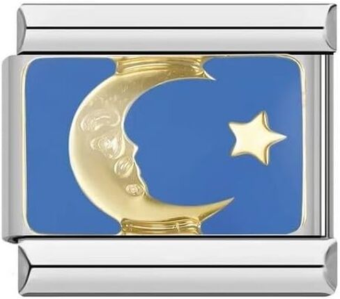 Mon & Sons Evil Eye Lucky Birthday USA Flag Pearl Camellia Flower 9mm Italian Charm Compatible With Nomination Bracelet in Saudi Arabia