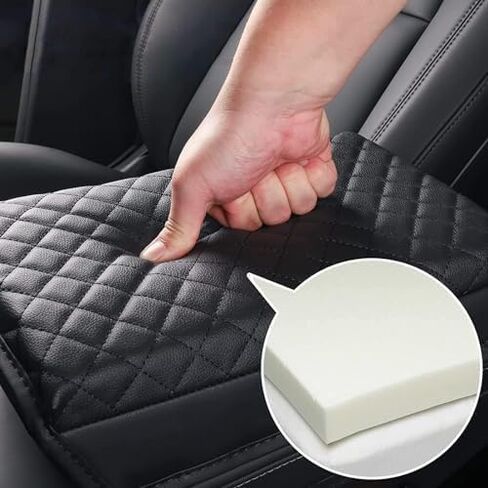AOMSAZTO Black Armrest Covers for 2016-2023 Nissan Maxima Leather Console for Maxima in Saudi Arabia