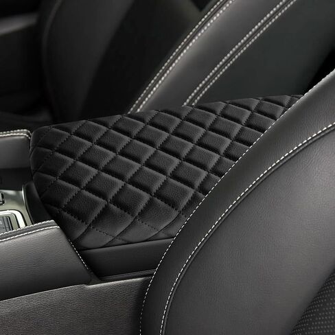 AOMSAZTO Black Armrest Covers for 2016-2023 Nissan Maxima Leather Console for Maxima in Saudi Arabia