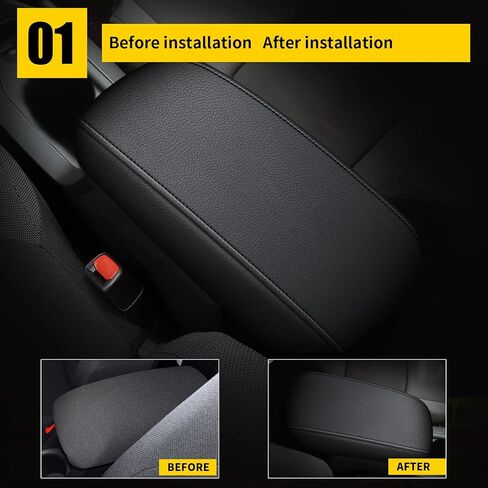 AOMSAZTO Black Armrest Covers for 2016-2023 Nissan Maxima Leather Console for Maxima in Saudi Arabia