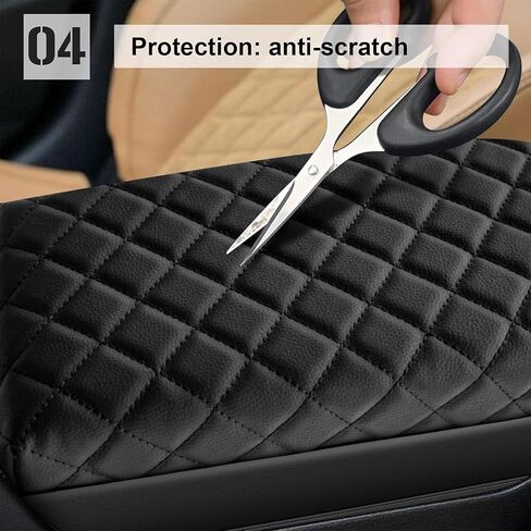 AOMSAZTO Black Armrest Covers for 2016-2023 Nissan Maxima Leather Console for Maxima in Saudi Arabia