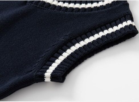 Meufam Toddler Baby Boys Casual Spring Basic V-Neck Sleeveless Solid Color Tank Sweater Knit Uniform Kids Vest Top in Kuwait