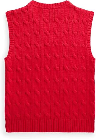POLO RALPH LAUREN Boys Cable Knit Sweaster Vest Toddler Size 3T Red in Saudi Arabia