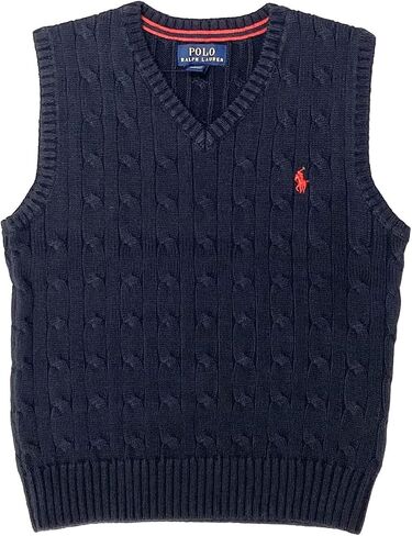 POLO RALPH LAUREN Boys Cable Sweater Vest Size 2T Navy Blue in Saudi Arabia