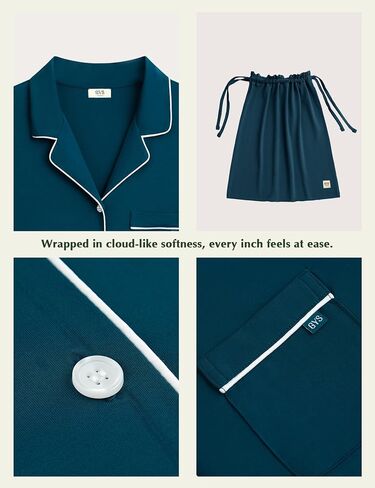 Premium Women's Nightgowns Button Down Sleepshirt Long Sleeve Notch Collar Boyfriend Nightshirt in Saudi Arabia