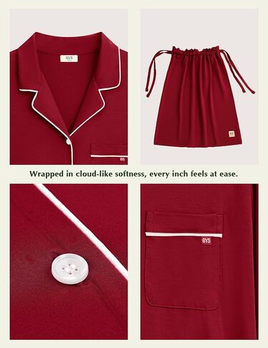 Premium Women's Nightgowns Button Down Sleepshirt Long Sleeve Notch Collar Boyfriend Nightshirt in Saudi Arabia