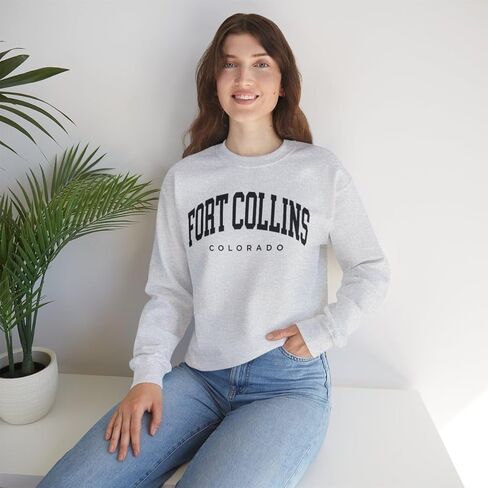 Fort Collins Colorado Adult Unisex Crewneck Sweatshirt in Kuwait