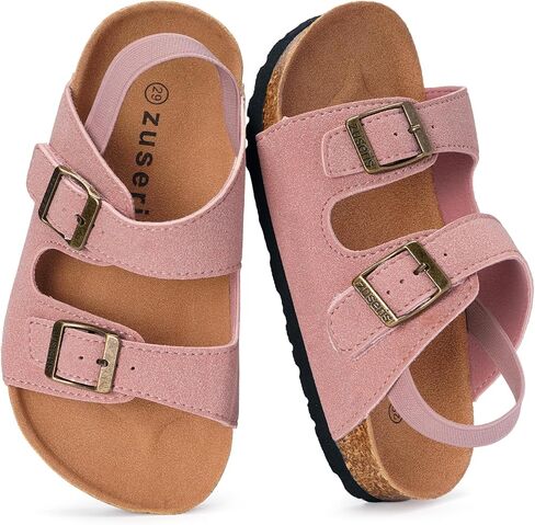 Zuseris Kids Toddler Sandals Boys Girls Cork Footbed Slides مزدوج البليار in Kuwait