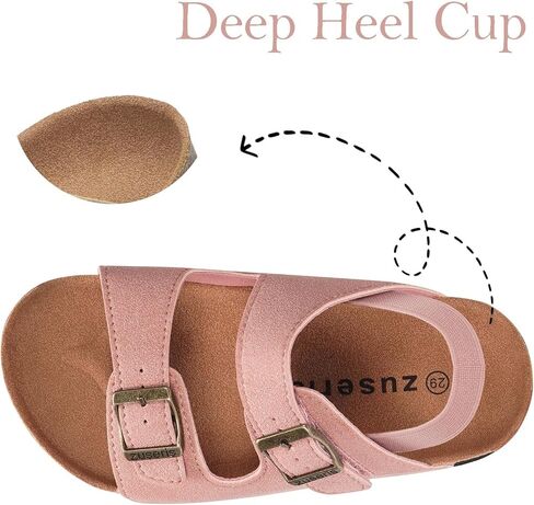 Zuseris Kids Toddler Sandals Boys Girls Cork Footbed Slides مزدوج البليار in Kuwait