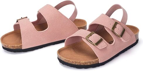 Zuseris Kids Toddler Sandals Boys Girls Cork Footbed Slides مزدوج البليار in Kuwait