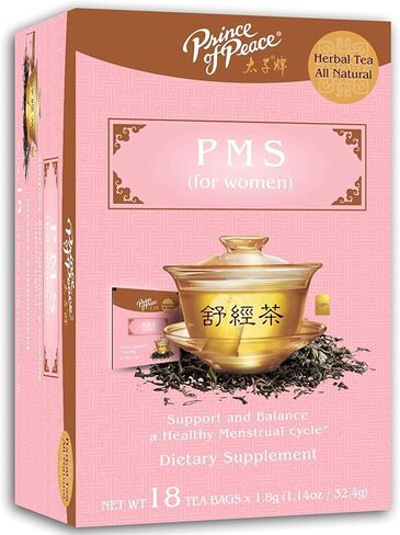 Prince of Peace PMS Tea, 18 Tea Bags Herbal Tea for Menstrual Cycles Relief from PMS Bloating & Cramping Hormone Balance in Saudi Arabia