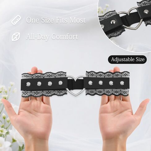 Leather Garters for Bride Black,Pink,Red,White Lace Bridal Garters 1 Pcs Goth Accessories for Wedding,Prom Strap Bands in Saudi Arabia
