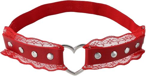 Leather Garters for Bride Black,Pink,Red,White Lace Bridal Garters 1 Pcs Goth Accessories for Wedding,Prom Strap Bands in Saudi Arabia