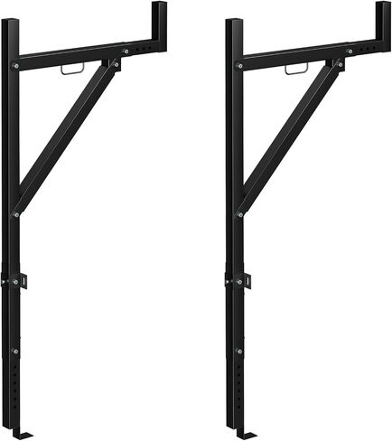 Truck Rack, 19-34 in Extendable Truck Ladder Rack, 44.5-49.5" Adjustable Height, 250 lbs Capacity Steel Ladder Rack for Truck, Heavy Duty Truck Bed Rack for Kayak, Surfboard, Lumber, Ladder in Kuwait