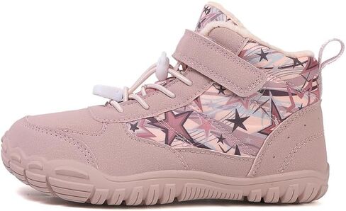 Winter Children Barefoot Snow Boots High-Top Shoes Anti Slip Plush Trail Running Shoes for Hiking Climbing Outdoor Boots (622-Pink, Toddler, 1, Digital, US Shoe System, Wide Leg Pants) in Saudi Arabia