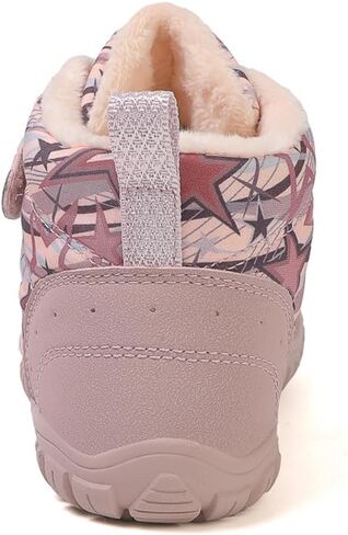 Winter Children Barefoot Snow Boots High-Top Shoes Anti Slip Plush Trail Running Shoes for Hiking Climbing Outdoor Boots (622-Pink, Toddler, 1, Digital, US Shoe System, Wide Leg Pants) in Saudi Arabia