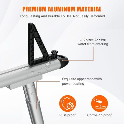 Truck Rack, 17-29 in Adjustable Ladder Rack for Trucks with C-Clamps, Non-Drilling Aluminum 800 lbs Capacity Truck Bed Rack, Heavy Duty Pickup Truck Racks for Kayak, Surfboard,Lumber,Ladder in Kuwait