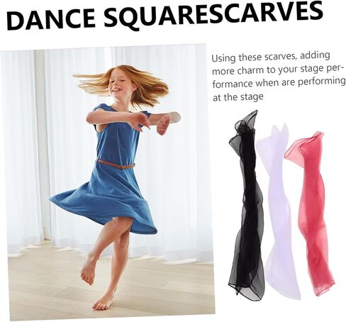 Lifkome Band Scarves for Dance 5pcs Square Play Scarves Red Juggling Props Square in Saudi Arabia