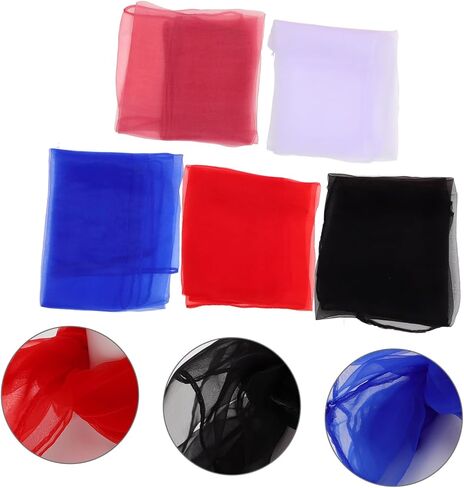 Lifkome Band Scarves for Dance 5pcs Square Play Scarves Red Juggling Props Square in Saudi Arabia