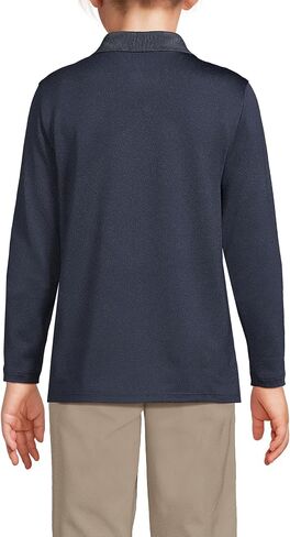 Lands' End School Uniform Girls Long Sleeve Feminine Fit Rapid Dry Polo Shirt in Kuwait
