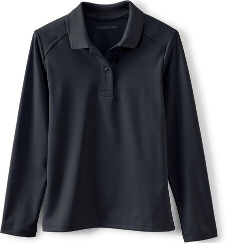 Lands' End School Uniform Girls Long Sleeve Feminine Fit Rapid Dry Polo Shirt in Saudi Arabia