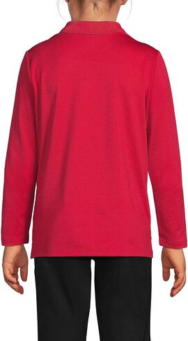 Lands' End School Uniform Girls Long Sleeve Feminine Fit Rapid Dry Polo Shirt in Kuwait