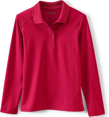 Lands' End School Uniform Girls Long Sleeve Feminine Fit Rapid Dry Polo Shirt in Kuwait