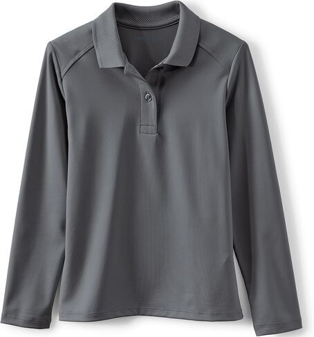 Lands' End School Uniform Girls Long Sleeve Feminine Fit Rapid Dry Polo Shirt in Kuwait