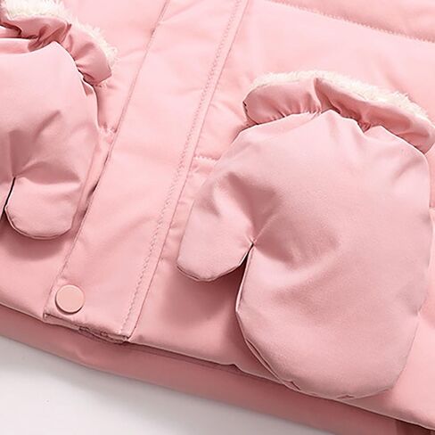 Kids 2 Piece Snowsuit Set Boys Girls Ski Suit Winter Hooded Puffer Jacket and Snow 𝐁ib Toddler Baby Down Coat Pants in Saudi Arabia
