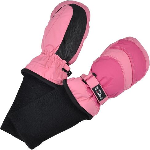 Snowstoppers Kid's Straining Waterpling on Winter Nylon Mittens متوسطة / 2-5 سنوات من اللون الوردي / الفوشيه in Saudi Arabia