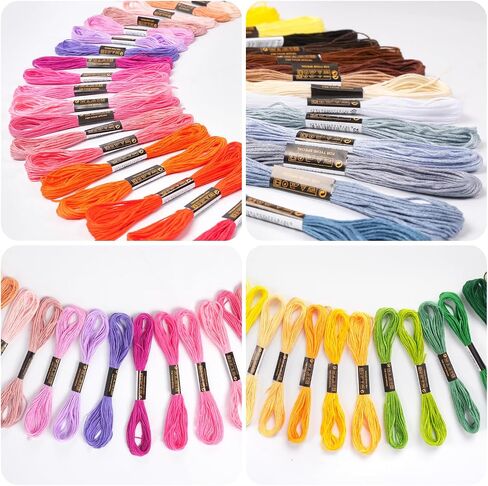 150 Color Skeins Rainbow Color Embroidery Floss，Cross Stitch Threads, Bracelet Yarn, Craft Floss in Saudi Arabia