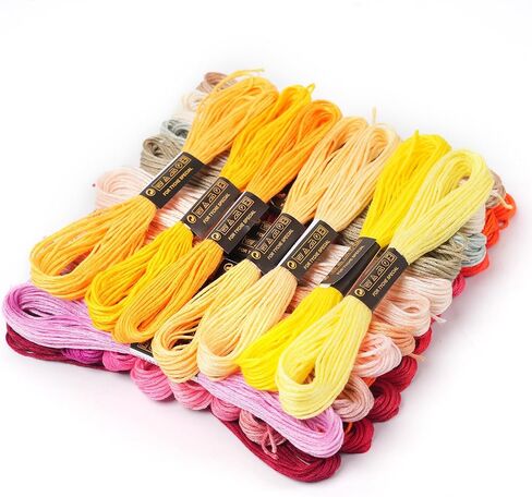 150 Color Skeins Rainbow Color Embroidery Floss，Cross Stitch Threads, Bracelet Yarn, Craft Floss in Saudi Arabia