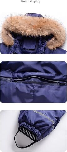 Girls Fur Thick Jumpsuit 3-10 Years Kids Overalls Children Ski Suit Snow Wear Snowsuit in Kuwait