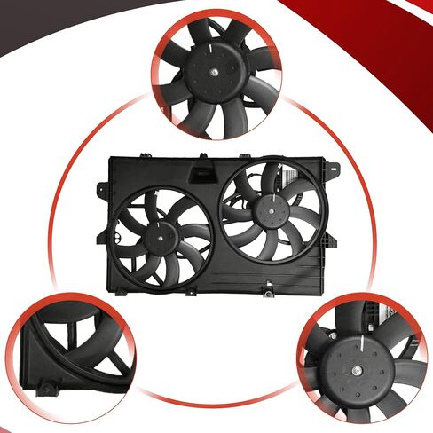 Partsflow Engine Chaiatiator Cooling Fan Assembly for 2007 2008 2009 2010 2012 2013 2014 2015 Lincoln MKX for 2007-2014 Ford Edge 621-392 in Saudi Arabia