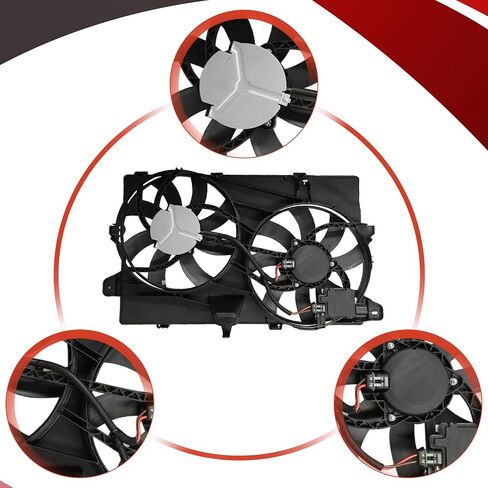 Partsflow Engine Chaiatiator Cooling Fan Assembly for 2007 2008 2009 2010 2012 2013 2014 2015 Lincoln MKX for 2007-2014 Ford Edge 621-392 in Saudi Arabia