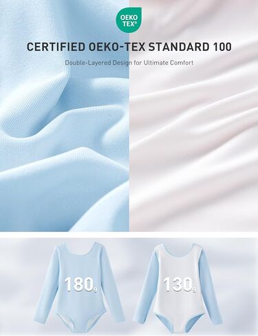 Girls Ballet Dance Long Sleeve Leotard, Toddler Kids Gymnastics Ballerina Team Basic Solid Color Outfit with Scrunchie in Saudi Arabia