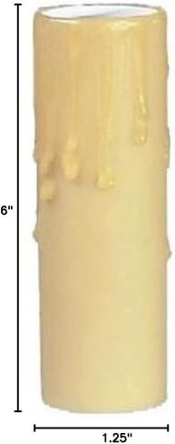 B&P Lamp® 6" Ht., Gold Beeswax Candle Cover, Standard Base in Saudi Arabia