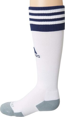 جوارب كرة القدم كوبا زون كوشن II للجنسين من أديداس (زوج واحد)، أبيض/أحمر جامعي، 9-13 in Kuwait